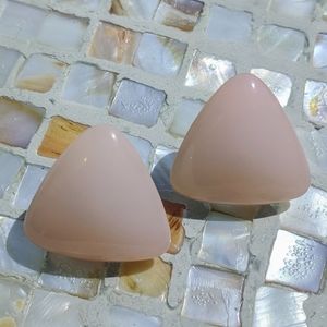 💚 Vintage Geometric Earrings in Shiny Light Pink
